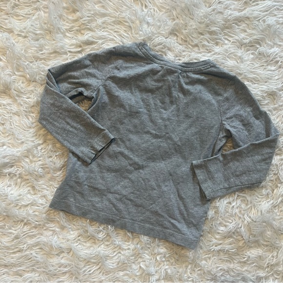 GUC Hanna Andersson Gray Floral Long Sleeve T-Shirt Sz 4 - Picture 2 of 5